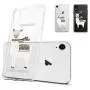 Unov Case Clear with Design Slim Protective Soft TPU Bumper Embossed Pattern [Support Wireless Charging] Cover for iPhone XR 6.1 Inch(Alpaca Bags)