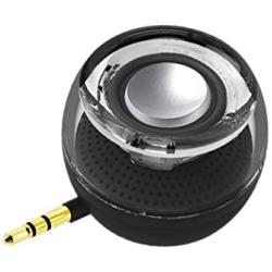 Portable Speaker, Leadsound Crystal 3W 27mm 8Ω Mini Wireless Speaker with 3.5mm Aux Audio Jack Plug in Clear Bass Micro USB Port Audio Dock for Smart Phone, for iPad, Computer (Black)