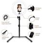 10 inch LED Ring Light with Stand and Phone Holder for YouTube Videos, Live Streaming, Makeup, Selfie Photography, Shooting with 3 Light Modes and 10 Brightness Level