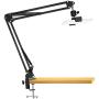 Overhead Video Stand Phone Holder Articulating Arm Phone Mount Table Top ChromLives Scissor Boom Arm Articulating Phone Stand Tablet Phone Holder for Streaming Phone Baking Crafting Videos and More