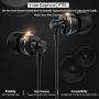 Docooler PTM D11 Wired in-Ear Earphones Stereo Gaming Headset Metal Headphones with in-line Control & Microphone for PSP iPhone iPad Android Smartphones Tablet PC Laptop