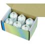 Simthread 6 Polyester White Machine Embroidery Threads 1000M(1100Yards) for Brother, Babylock, Janome, Pfaff, Singer, Bernina and Other Home Machines (White)