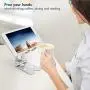 Phone Stand Holder,Full Foldable Phone Holder for Desk,Cell Phone Stand Adjustable Desktop Phone Holder Cradle Compatible with iPhone 11 Pro Max,iPad Mini,Tablets (7-10"), All Phones (Silver) Phone Stand Holder,Full Foldable Phone Holder for Desk,Cell Phone Stand Adjustable Desktop Phone Holder Cradle Compatible with iPhone 11 Pro Max,iPad Mini,Tablets (7-10"), All Phones (Silver)