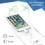 [Apple MFi Certified] Headphone Adapter & Splitter for iPhone, 2 in 1 Lightning to 3.5mm Earphone Audio & Charger Compatible for iPhone 11/11 Pro/X/XR/XS/8, iPad, Support Calling + Sync +Music Control