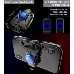 PUBG Mobile Controller- 4-Speed Auto Rapid Fire [8/16/24/32 Shots per Second], Mobile Game Controller w/ L1R1 Shooting Triggers, Call of Duty Mobile FPS Joystick Gamepad for 4.5-6.7” Android iOS Phone