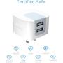 USB Wall Charger, USB Plug, Dodoli 2-Pack 2.4A Dual Port 12W Wall Charger Block Adapter Charging Cube Box Compatible iPhone Xs/XS Max/XR/X/8/8 Plus/7/6S/ 6S Plus, Samsung Galaxy, HTC, Moto