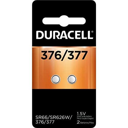 Duracell – 376/377 1.5V Silver Oxide Button Battery – long-lasting battery – 2 count