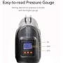 autowit Cordless Tire Inflator Portable Handheld Air Compressor for Car Bike Motorcycle Inflatables Pressure Gauge Rechargeable LI-ion Battery 12V DC Automatically Stops