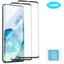Galaxy S20 Ultra Screen Protector, [2 Pack] Tempered Glass 3D Full Edge Covered/Support Fingerprint Unlock/Anti-Bubble HD Clear/Case Friendly Glass Protector for Samsung Galaxy S20 Ultra