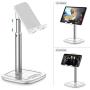 JOYROOM Cell Phone Stand, Adjustable Phone Holder Stand for Desk, Universal Desktop Phone/Tablet Stand Compatible with iPhone 11 Pro XS Max X 8 7 6S Plus Samsung Galaxy S10 S9 & Tablets (White)