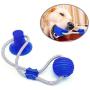 ANTIFUR Suction Cup Dog Toy, Pet Rubber Ball Toy with Suction Cup - Dog Chew Bite Rope Toy - Dog Interactive Chewing Biting Toys - Dental Care Teeth Cleaning Tools for Dogs Puppy Cats