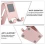 OMOTON Desktop Cell Phone Stand [Updated Solid Version], Advanced 4mm Thickness Aluminum Stand Holder for Switch, Mobile Phone, iPhone 11 Pro Xs Max Xr, Rose Gold