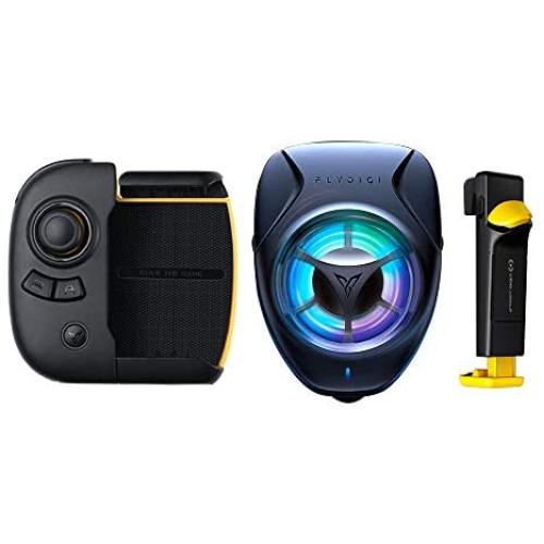 NJY Mobile Game Controller PUBG, Wasp 2 Gamepad PUBG Set King Glory Android iOS Mobile Phone Tablet Universal Bluetooth Auxiliary Automatic Pressure Grab Peripherals (wasp 2+beewing+Blue Trigger)