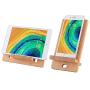 Cell Phone Stand-Bamboo Wooden Desktop Tablet Holder-Desktop Stand Holder Cradle for All iOS & Android Smartphone, Tablets, iPad, iPhone X XS Max XR (4-8 inch)