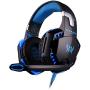 Gaming Headset with Mic for PC,PS4,Xbox One,Over-ear Headphones with Volume Control LED Light Cool Style Stereo,Noise Reduction for Laptops,Smartphone,Computer (Black & Blue)