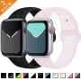Zsuoop Sport Watch Band Compatible with Apple Watch Bands 38mm 40mm 42mm 44mm,Soft Silicone Wristband for Iwatch Series 5,Series 4,Series 3,Series 2,Series 1,2pack