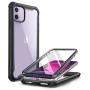i-Blason Ares Case for iPhone 11 6.1 inch (2019 Release), Dual Layer Rugged Clear Bumper Case with Built-in Screen Protector (Black)