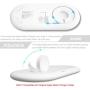 PZOZ 2 in 1 10W Wireless Charger Station Dock with Apple Watch Charging Stand for Series 5/4/3/2, Compatible for iPhone AirPods Pro Accessories Office Travel (Not Included Apple Watch Charger) (White)