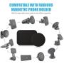 WizGear Mount Metal Plate with Adhesive for MagneticCradle-less Mount - 4 Pack, 2 Rectangle and 2 Round (Compatible with Magnetic Mounts) Black
