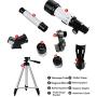 Telescope for Kids 70mm Apeture Travel Scope 400mm AZ Mount - Good Partner to View Moon and Planet - Good Travel Telescope with Backpack for Kids and Beginners