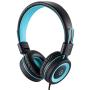 Kids Headphones - noot products K11 Foldable Stereo Tangle-Free 3.5mm Jack Wired Cord On-Ear Headset for Children/Boys/Girls/iPad/School/Kindle/Airplane/Plane/Tablet (Black)