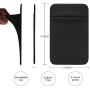 COCOFU Phone Card Sleeve, 3 Pack Cell Phone Ultra Slim Silicone RFID Blocking 3M Self Adhesive Stick on Pocket for Smartphones (Black)