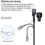 5FT Multi Charging Cable, USAMS Nylon Braided 2Pack 3 in 1 USB Charging Cable Adapter with USB Type C/Micro USB Connectors for Mobile Phones Tablets and More
