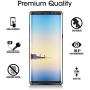 amFilm Glass Screen Protector for Samsung Galaxy Note 8, Full Screen Coverage, 3D Curved Tempered Glass, Dot Matrix with Easy Installation Tray (Black)