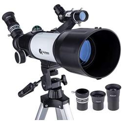 Quintessy Telescope | Telescope for Kids | Telescopes for Adults | Portable 400 x 70mm Astronomical Refractor | Perfect Astronomy Gifts for Beginners | Adjustable Sturdy Tripod | No Tools Required