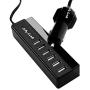 Car Charger Adapter, Jelly Comb 6 USB Multi Ports Car Charger, 65W Rapid Car Charger with Smart Identification for Cell Phones, Tablets and Other USB Devices
