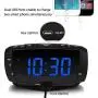 DreamSky Digital Alarm Clock Radio FM Radio, 1.4 Inches Large Blue LED Number Display, Dual USB Ports for Charging, 3.5 mm Headphone Jack, Snooze, DST