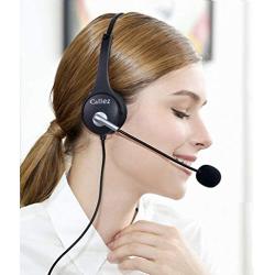 Callez 2.5mm Cordless Phone Headset Dual, Telephone Hands-Free Headset With N/C Mic For DECT AT&T ML17929 Panasonic KX-TCA430 KX-TS880 KX-T7630 KX-T7633 Cisco Vtech RCA Call Center Home Office(C402D1)