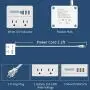 NTONPOWER Travel Power Strip 2 Outlets 3 USB Charging Ports Small Power Station with 3.3ft Extension Cord for Smartphone Tablets Cruise Hotel Office Bedside Table - White NTONPOWER Travel Power Strip 2 Outlets 3 USB Charging Ports Small Power Station with 3.3ft Extension Cord for Smartphone Tablets Cruise Hotel Office Bedside Table - White