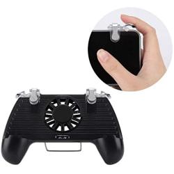 Delaman Phone Gamepad, C3 Phone Gamepad Mobile Phone Cooler Power Band 4 in 1 All in One Mechanical Button Machine Handle for Android Apple(2200)