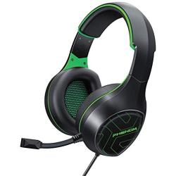 Evo Core Phenom EXP04 Gaming Headset with Boom Mic, Compatible with PS4, Xbox and Mobile Device (Green)