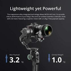 MOZA AirCross 2 Gimbal Handheld Stabilizer Lightweight Powerful Gimbals 12hours Runtime Up to 7.1Lbs for DSLR Mirrorless Camera With Heavier Lens Easy Set Up Intelligent Features