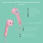 Wireless Earbuds, Goojodoq Bluetooth 5.0 Earbuds-Wireless Earphones with Smart Touch, Dual-Mic, Auto-Pair, 3D Stereo, Sweatproof Mini Sports Earbuds Compatible with Hi-Fi Sound for Android and iPhone