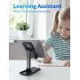 Cell Phond Holder Stand for Desk, Height Adjustable iPad Stand for Video conferencing, Foldable & Portable Desktop Phone Cradle, Compatible with iPhone 11 Pro Xs XR 8 X, Samsung A20 S10, iPad Pro 11