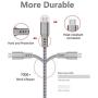 High Speed Micro USB Cable 6-Pack 1FT 1FT 3FT 3FT 6FT 6FT Android Cell Phone Charger Cable Nylon Braided Fast Charging Cord Compatible with Samsung LG HTC Motorola Kindle BlackBerry Xbox PS4 Silver