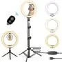 10.2 Selfie Ring Light with Tripod Stand & Phone Holder - Upgraded Dimmable Camera Ring Light with Mirror for TikTok/YouTube/Live Stream/Makeup/Photography Compatible with iPhone Android