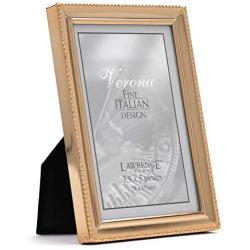 Lawrence Frames Classic Bead Picture Frame, 3.5x5, Gold