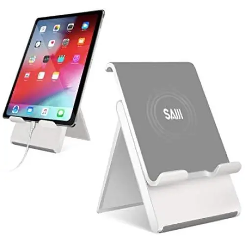 Adjustable Tablet Stand Holder,SAIJI Portable Foldable Desktop Stand Compatible for iPad Pro 2020,iPad Air Mini,Nintendo Switch,iPhone 11 Pro Max SE,Samsung Galaxy and Kindle Fire Tablets- Gray Adjustable Tablet Stand Holder,SAIJI Portable Foldable Desktop Stand Compatible for iPad Pro 2020,iPad Air Mini,Nintendo Switch,iPhone 11 Pro Max SE,Samsung Galaxy and Kindle Fire Tablets- Gray