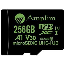 256GB Micro SD Card Plus Adapter. Amplim MicroSD SDXC Memory Card Pack (100MB/s 667X V30 A1 Class 10 U3 UHS-I) 256 GB MicroSDXC TF Card Flash - Cell Phone, Drone, Camera, GoPro, Fire, Nintendo, DJI