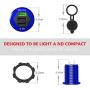 Quick Charge 3.0 Car Charger, 12V/24V 35W QC3.0/2.0 USB Charger Socket, 3 USB Charger Socket Power Outlet Fast Charge with Wire Fuse Aluminum Car Boat Marine ATV Bus Truck Golf Cart and More(Blue