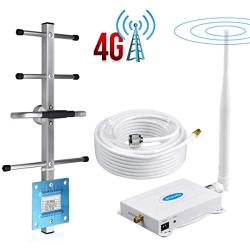 AT&T Cell Phone Signal Booster 4G LTE Band12 /17 T-Mobile 700Mhz ATT Cell Phone Booster Repeater Boost Data+Voice Mobile Signal Booster AT&T Cell Signal Phone Amplifier with Antenna Kits for Home