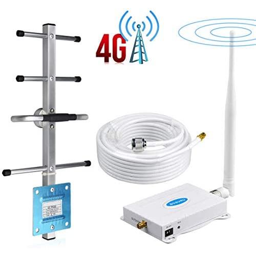 AT&T Cell Phone Signal Booster 4G LTE Band12 /17 T-Mobile 700Mhz ATT Cell Phone Booster Repeater Boost Data+Voice Mobile Signal Booster AT&T Cell Signal Phone Amplifier with Antenna Kits for Home