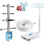 AT&T Cell Phone Signal Booster 4G LTE Band12 /17 T-Mobile 700Mhz ATT Cell Phone Booster Repeater Boost Data+Voice Mobile Signal Booster AT&T Cell Signal Phone Amplifier with Antenna Kits for Home