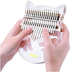 TREELF TF-17C 17 keys Kalimba Acrylic Thumb Piano 17 Keys Mbira Transparent Keyboard Instrument