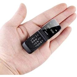 LONG-CZ J9 World Mini Smallest Flip Mobile Phone Unlocked (Black)