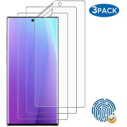 Galaxy Note 10 Plus Screen Protector, [3-Pack] [Full Adhesive] [Fingerprint Sensor Compatible] [Full Coverage] [Anti-Scratch] Screen Protector for Samsung Galaxy Note 10 Plus